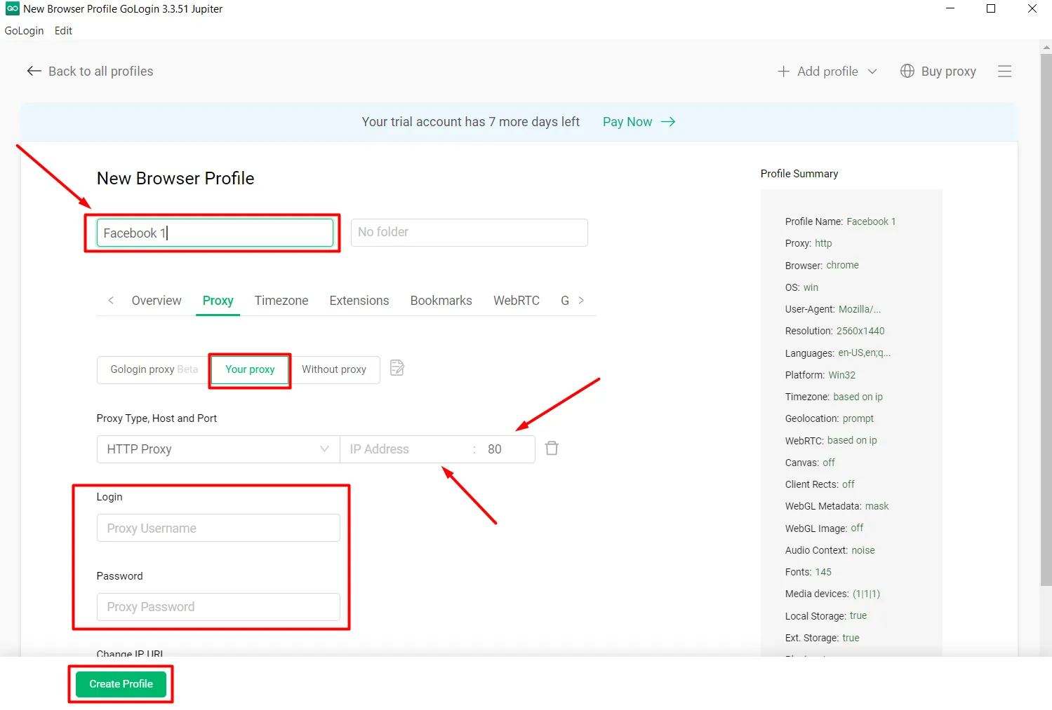 How to create a profile and use GoLogin